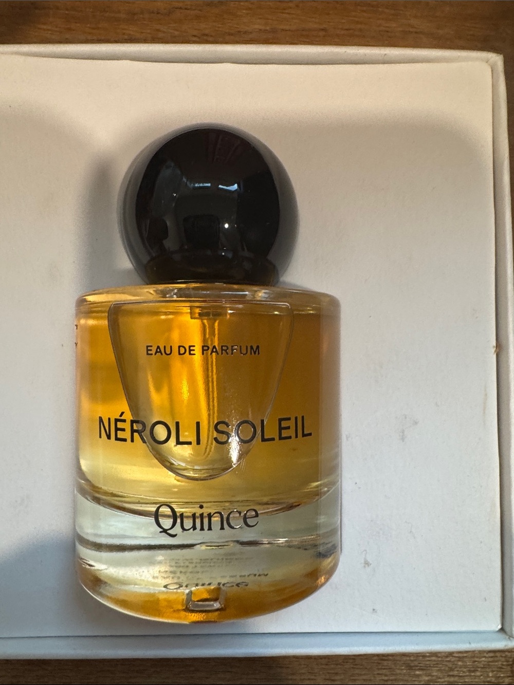Quince Néroli Soleil Amber & Black Glass Perfume Bottle